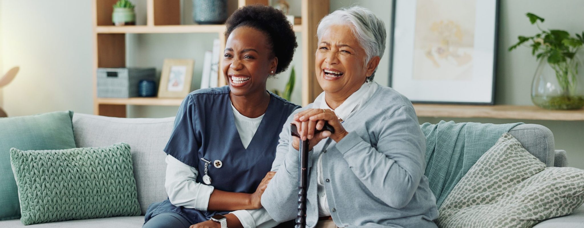 Nurse,,Mature,Woman,And,Television,With,Entertainment,,Retirement,And,Elderly